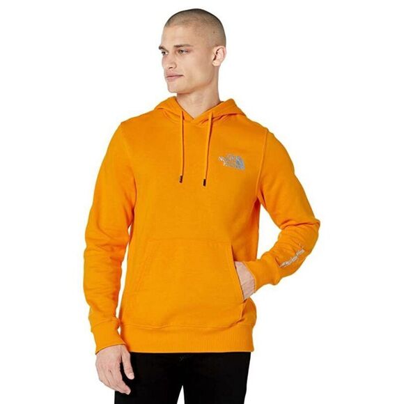 The North Face NF0A7UO578M Men's Orange Graphic Injection Pullover Hoodie JR269 - Picture 1 of 8